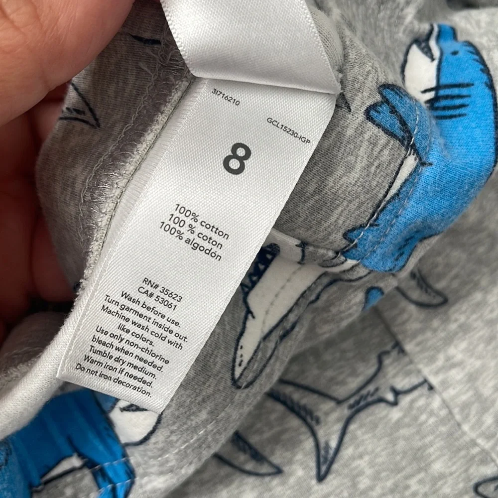 Carter’s Boys Shark Print PJ’s Set Size 8